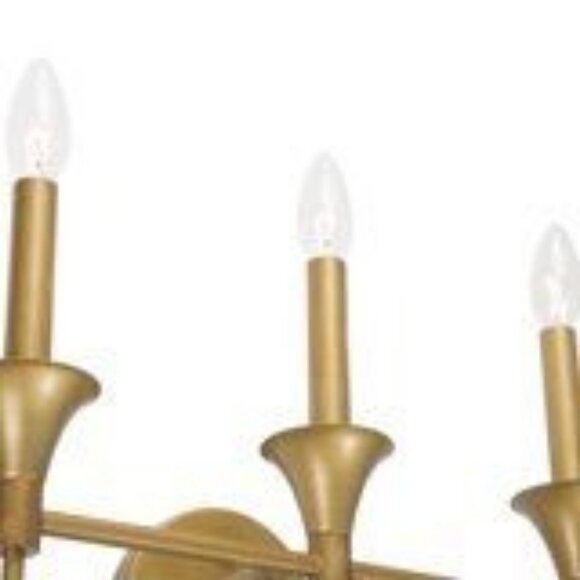 NEW LNC 3-Light Pencil Arm Candle Bathroom Vanity Light Distressed Gold Sconce - Picture 3 of 11
